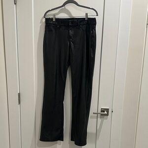 American Eagle Outfitters Black curvy classic bootcut pleather pants